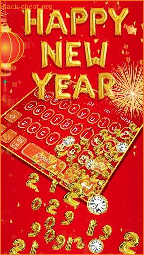 3D Happy New Year 2019 Gravity Keyboard screenshot