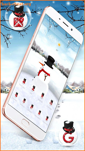 3D Ice Snowman Theme ☃️ screenshot