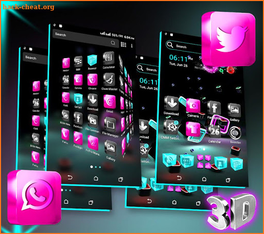 3D Icon Launcher Theme screenshot