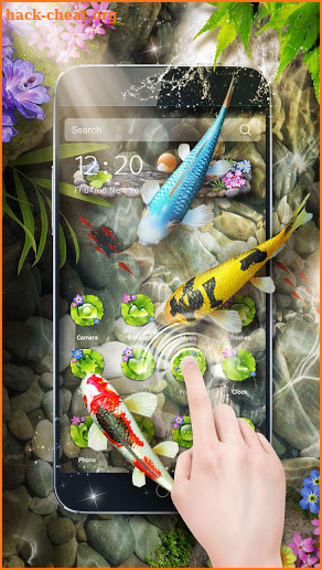 3D Koi Fish Theme & Lively 3D Ripple Effect screenshot