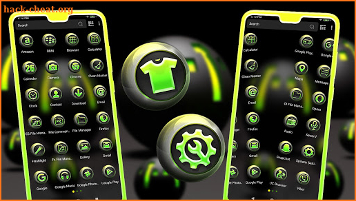 3D Light Ball Launcher Theme screenshot