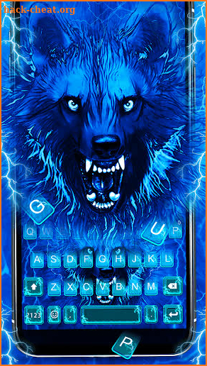 3D Lightning Wolf Theme Keyboard screenshot