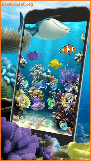 3D Live Aquarium Fish Launcher Theme HD Wallpapers screenshot