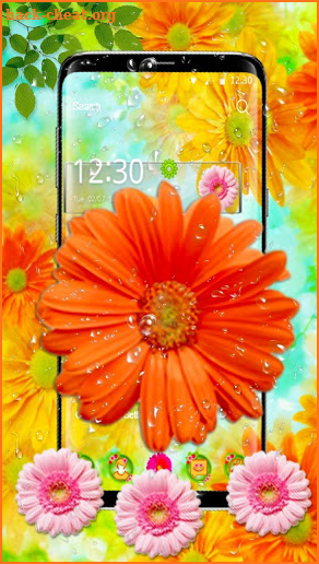 3D Live Colorful Flowers Theme screenshot