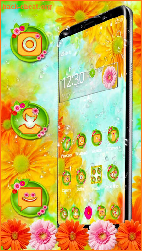 3D Live Colorful Flowers Theme screenshot