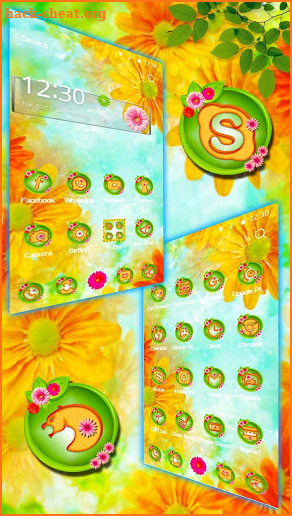 3D Live Colorful Flowers Theme screenshot