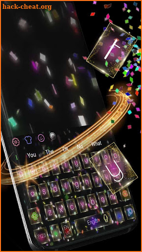 3D Live Colorful Paper Keyboard screenshot