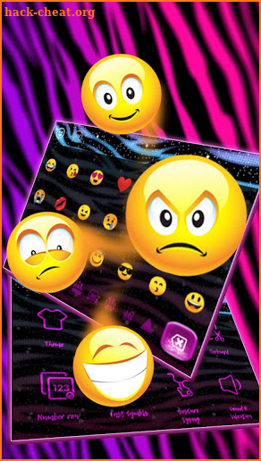 3D Live Colorful Zebra Keyboard Theme screenshot