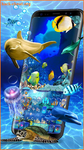 3D Live Fish Keyboard Theme screenshot