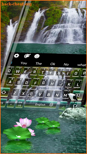 3D Live Natural Waterfall Keyboard Theme screenshot