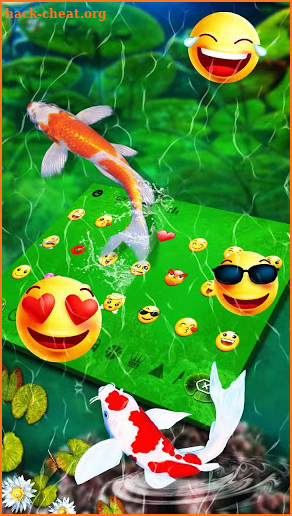 3D Lively Koi Fish Keyboard Theme screenshot