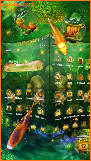 3D Lucky Koi Fish Theme screenshot