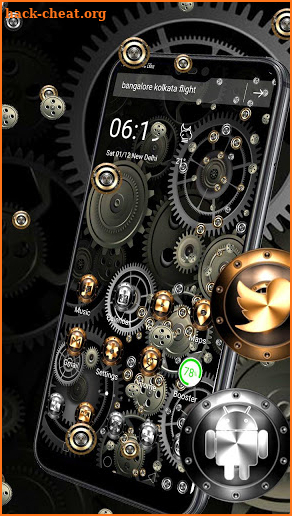 3D Machine Gear Technology Gravity Theme screenshot