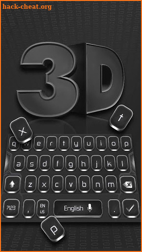 3D Matte Black Business Keyboard Theme screenshot