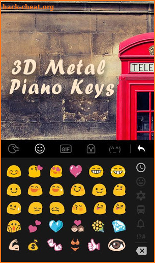 3D Metal Piano Keys Keyboard Theme screenshot