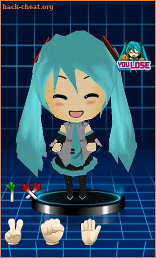 3D Miku finger-guessing screenshot