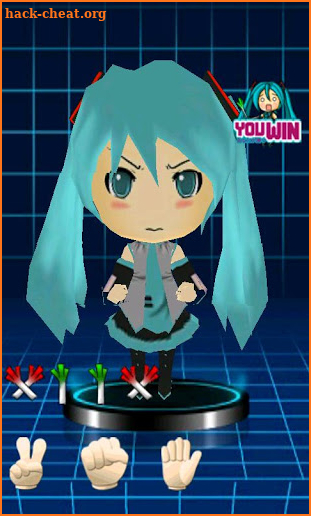 3D Miku finger-guessing screenshot