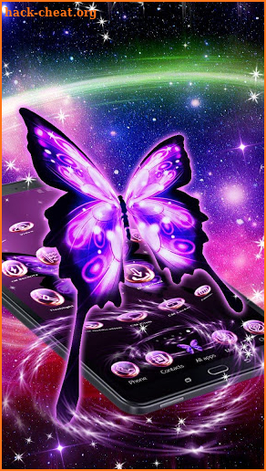 3D Neon Butterfly Launcher screenshot