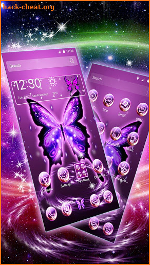 3D Neon Butterfly Launcher screenshot