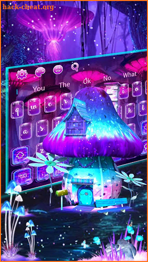 3D Neon Mushroom Keyboard Theme screenshot