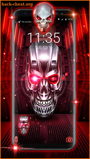 3D Neon Skull Themes screenshot