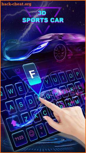 3D Neon Sports Car Theme screenshot