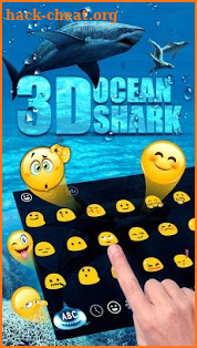 3D Ocean Shark Keyboard Theme screenshot