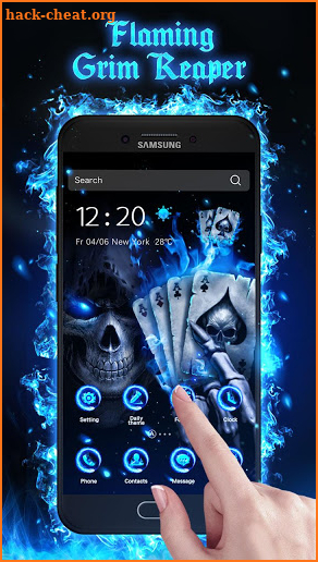 3D Poker Skull Theme Launcher screenshot