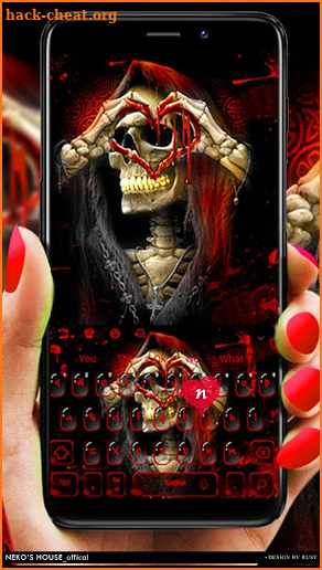 3D Red Blood Skull Live Wallpaper Keyboard Theme screenshot