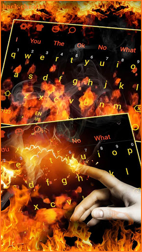 3D Red Flaming Fire Keyboard screenshot