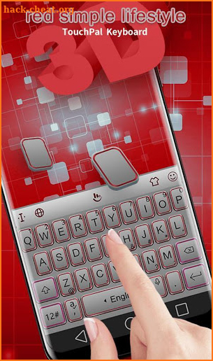 3D Red Keyboard Theme screenshot