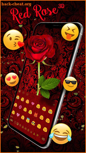 3D Red Rose Keyboard screenshot