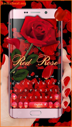 3D Red Rose petal Keyboard screenshot