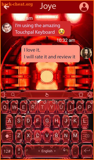 3D Red Skull Keyboard Theme screenshot