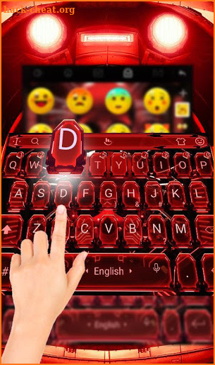 3D Red Skull Keyboard Theme screenshot