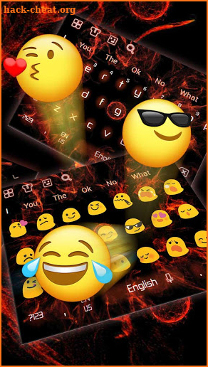 3D Red Tech Keyboard screenshot