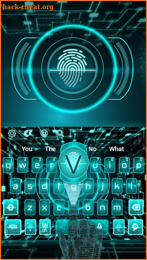 3D Scanner Fingerprint Keyboard Theme screenshot