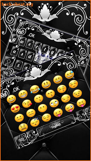 3D Silver Crown Keyboard Theme screenshot