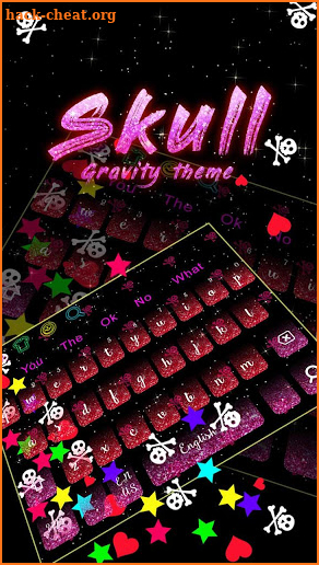 3D Skull Gravity Keyboard screenshot