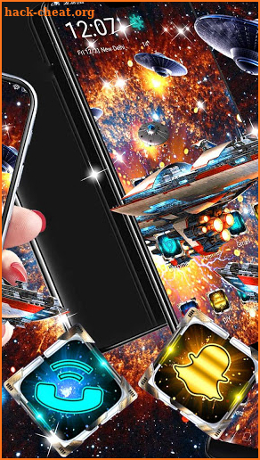 3D Space Galaxy Parallax Theme screenshot