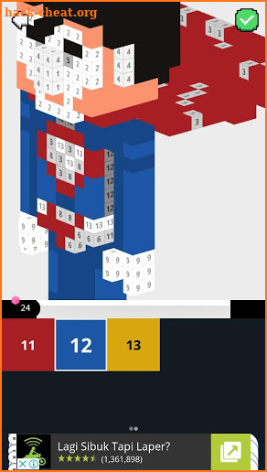 3D Superhero Lego Color by Number - Pixel art screenshot