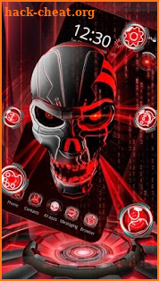 3D Tech Blood Skull Theme screenshot