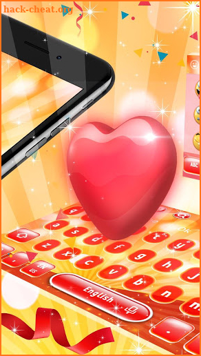 3D Valentine Heart Keyboard Theme💘 screenshot