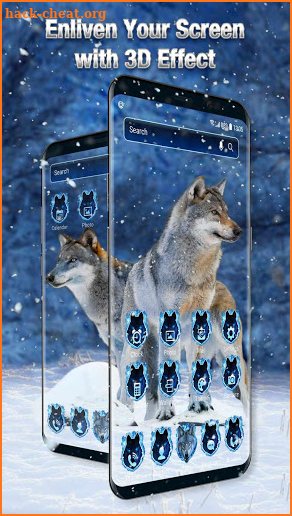 3D Wolf &animal style launcher theme &wallpaper screenshot