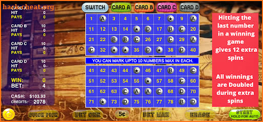 4 Card Cleopatra Keno Games screenshot