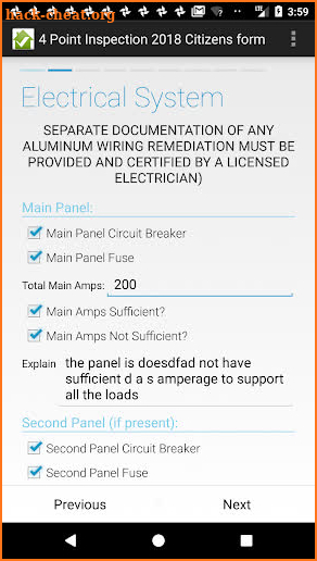 4 Point Inspection 2018 screenshot