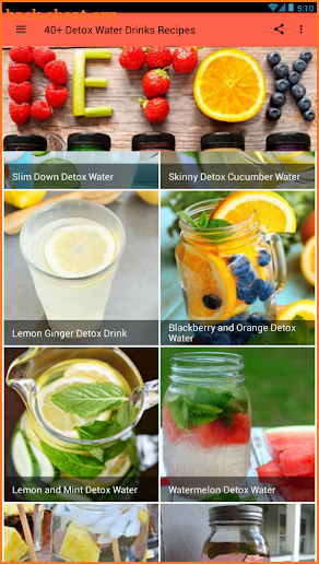 40+ Detox Water Drinks Recipes screenshot