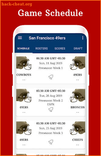 49ers - Football Live Score & Schedule screenshot