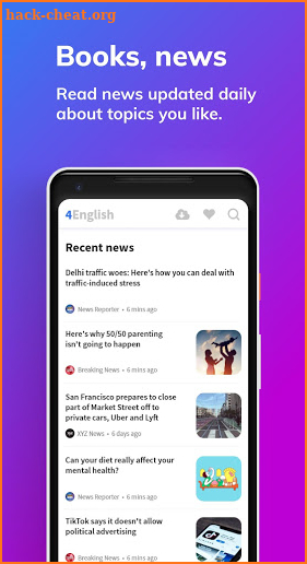 4English: Learn English via News, Videos, Podcasts screenshot