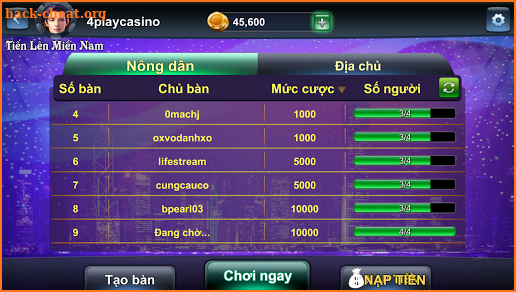 4Play - Tien Len Online screenshot